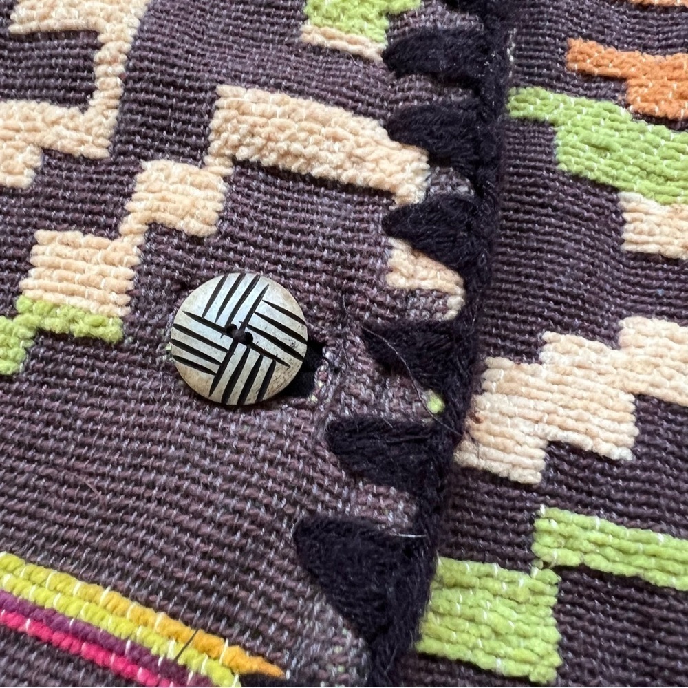 Vintage Blazer Jacket Aztec Pattern Brocade Gorgeous Detail Cedar Canyon Scandi - Picture 5 of 9